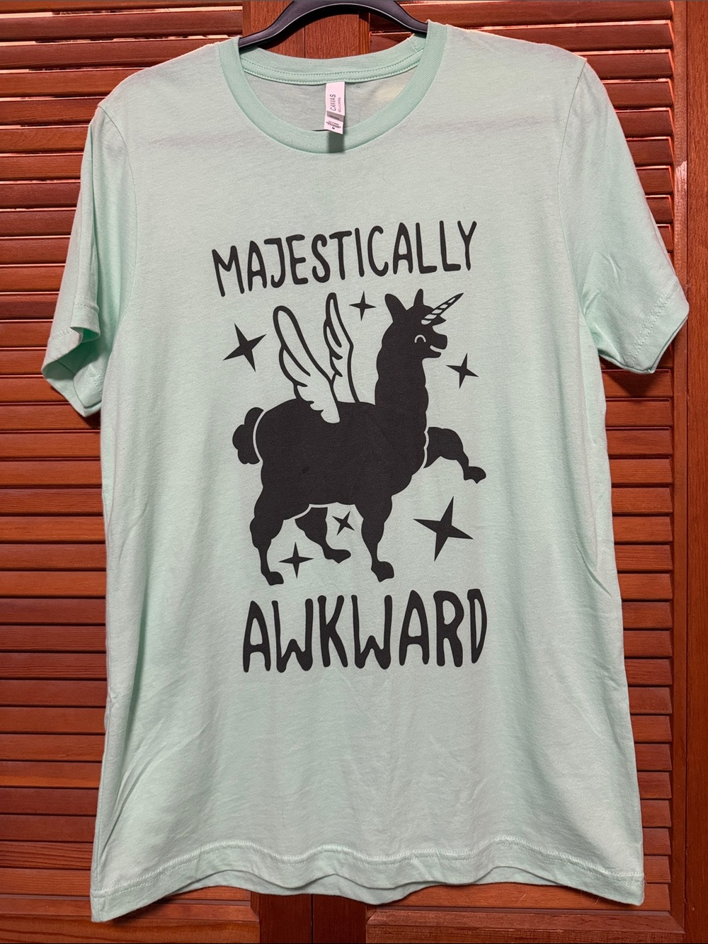 Bella Canvas Mint Green 'Majestically Awkward' Graphic Tee